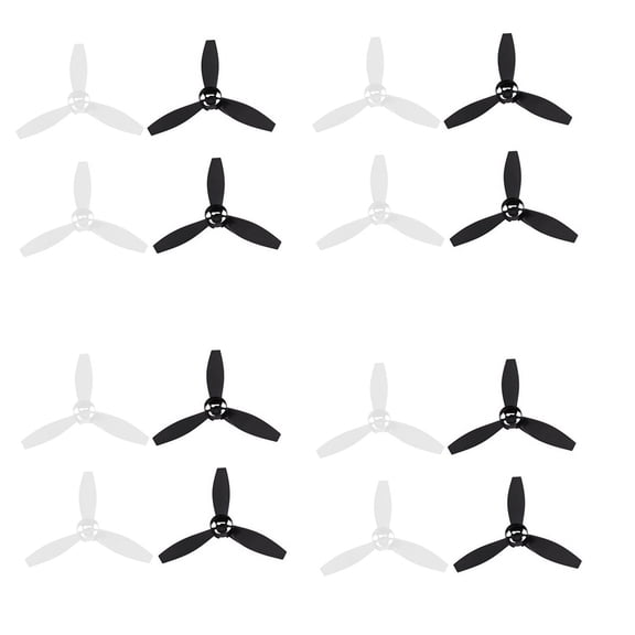 16 Propellers Props Replacement Parts Blades for Parrot Bebop 2 Drone Black White