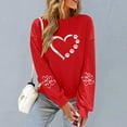 thumbnail image 5 of Zorckvet Plus Size Sweatshirts for Women Dressy Pullover Shirts Heart Graphic Crewneck Valentine Fashion Womens Tops Long Sleeve, 5 of 7