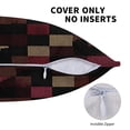 thumbnail image 4 of Multi-Size Linen Sofa Pillow Cover Invisible Zipper Open And Close Strong Use For Sofa Chair Garden Sofa Car Darkvoilet Houndstooth Checkered_3 20"X20", 4 of 7