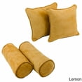 thumbnail image 5 of Double-corded Solid Microsuede Throw Pillows with Inserts (Set of 4) 9818-CD-S4-MS-AB, 5 of 5