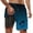 Blue, variant on Kcolen Mens Swim Trunks High Elastic Waist Mens Board Shorts Light Mens Bathing Suit 9 Inch Inseam Compression Liner Summer Beach Swimming Shorts for Men