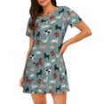 thumbnail image 1 of Disketp Farm Animals 1 para Camisón Corto de Manga Corta para Mujeres, Camisón Cómodo con Escote Redondo, Bonito y Confortable, 1 of 6