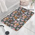 thumbnail image 3 of Cute Boxer Dog and Flowers Florals Flannel Non Slip Door Rugs,Washable Door Mats Indoor,Decorative Door Mats,Dirt-Resistant and Absorbent Doormat for Entrance,Bedroom,Kitchen,Bathroom,23.5"x16", 3 of 5