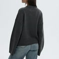thumbnail image 4 of Hauts Décontractés pour Femmes Col Rond Manches Longues Chandail Tricoté Ample, 4 of 9