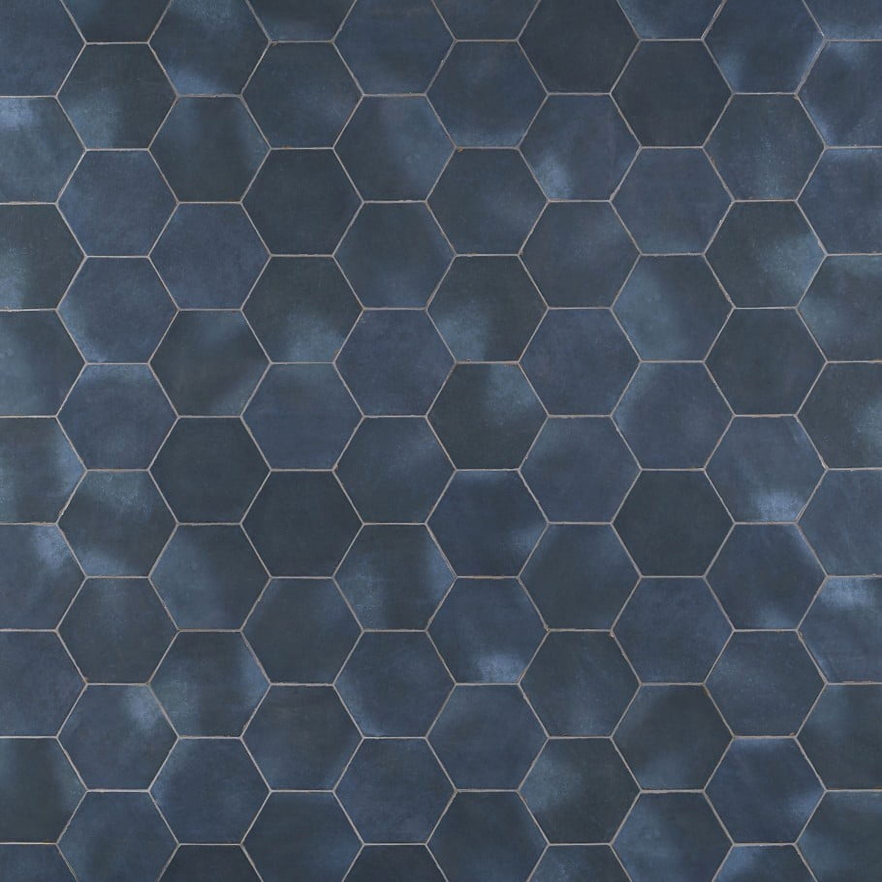 Bond Tile Palo Alto Hex Denim Blue 5.5 in. x 6 in. Porcelain Floor and Wall Tile (5.38 Sq. Ft. / Case)