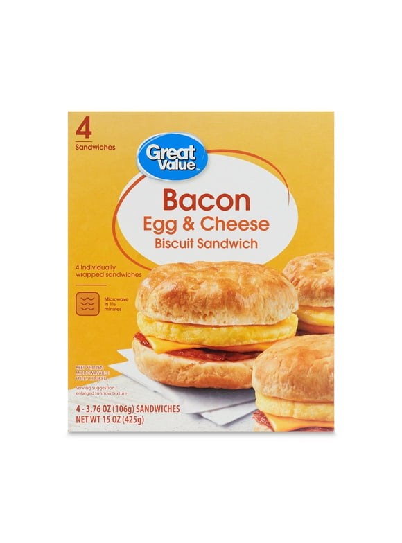 Great Value Frozen Breakfast Sandwiches in Frozen Breakfast Food