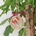 thumbnail image 2 of Round Wooden Red Bird Christmas Tree Decoration Pendants Christmas Red Cardinal Wood Ornaments Wooden Cardinal, 2 of 6