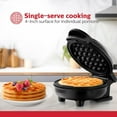thumbnail image 3 of Holstein Housewares Personal/Mini Waffle Maker, Non-Stick Coating, Black - 4-inch Waffles in Minutes, Ideal for Breakfast, Brunch, Lunch or Snacks, 3 of 10
