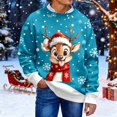thumbnail image 3 of Christmas Sweatshirt for Men Women Long Sleeve Crewneck Loose Casual Cute Reindeer and Snowflake Print Pullover Sweatshirts, 3 of 8