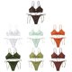 thumbnail image 2 of Conjunto de bikinis de traje de baño para mujer, parte superior de bikinis con cordón y parte inferior lateral con lazo ajustable, conjunto de trajes de baño de dos piezas, 2 of 5