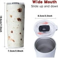 thumbnail image 2 of 20oz Burrito Tortilla Taco Print Tumbler Stainless Steel Birthday Gifts For Men Insulated Cup funny Spooky Gifts For Best Friend Coffee Mug For Brother, 2 of 6