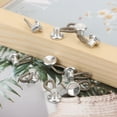 thumbnail image 3 of 10 Uds botón extendido ajustable aleación de plata DIY bolsa ropa sujetador Decoración, 3 of 7