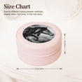 thumbnail image 2 of Yiaed Running Horse Print Travel Jewelry Case Bridesmaid Gift Boxes Jewelry Travel Organizer Small Round Jewelry Box Mini Storage-Pink, 2 of 7