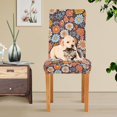 thumbnail image 4 of Yayeee 4 Pack Dining Chair Covers Stretch Parson Chairs Slipcovers Seat Protector, Colorful Flowers, 4 of 6