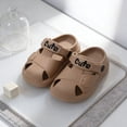 thumbnail image 6 of Gyujnb Unisex Kids' Closed Toe Clogs Sandals Adjustable Strap Breathable Water Shoes for Beach & Pool, Closed Toe Flat Heel,6-7 Years, 6 of 7