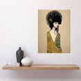 thumbnail image 2 of Golden Geisha Girl Abstract Elegant Painting Large Wall Art Poster Print Thick Paper 18X24 Inch, 2 of 5