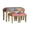 thumbnail image 1 of Banc En Bois 3 Pièces Et Tabourets Set (Henna), 1 of 3