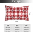 thumbnail image 2 of Fotbe Red Plaid Daisy Funda de Almohada Decorativa Estilo Occidental, Lujo en Algodón, Fundas para Almohadas King, Cojín Estampado para Decoración del Hogar-20"x30", 2 of 6