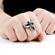 thumbnail image 4 of Doom Mask Estilo Gladiador Anillo Metal Plata Inoxidable Tamaño 10, 4 of 5