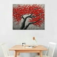 thumbnail image 2 of Nawypu   3D Contemporary Art On Canvas Texture Red Flower Tree paintings Canvas Wall Abstract Artwork Home living Room Decor paintings, 2 of 4