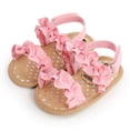 thumbnail image 3 of Baby Girls Sandals Summer Shoes Outdoor First Walk Toddler Girls Shoes For Summer Pink 0 Months-6 Months, 3 of 4