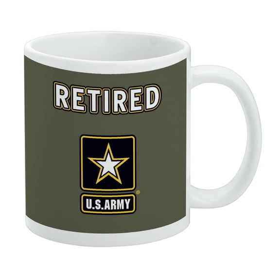 U.S. Army Retired Logo White Mug