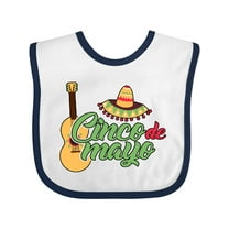 Inktastic Cinco De Mayo with Guitar and Sombrero Boys or Girls Baby Bib
