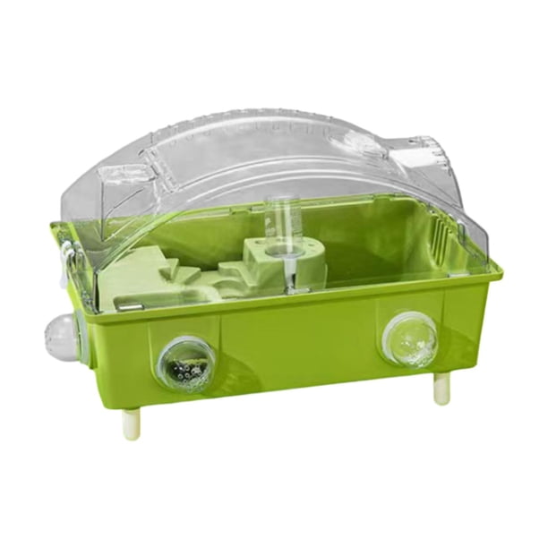 Jaula para hámster, para hacer ejercicio con botella de agua, jaula transpirable para animales pequeños, hábitat para conejillos de Verde