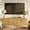 Oak, variant on win2win Modern Fluted TV Stand for 80" TV with Faux Marble Top and Storage, Walnut