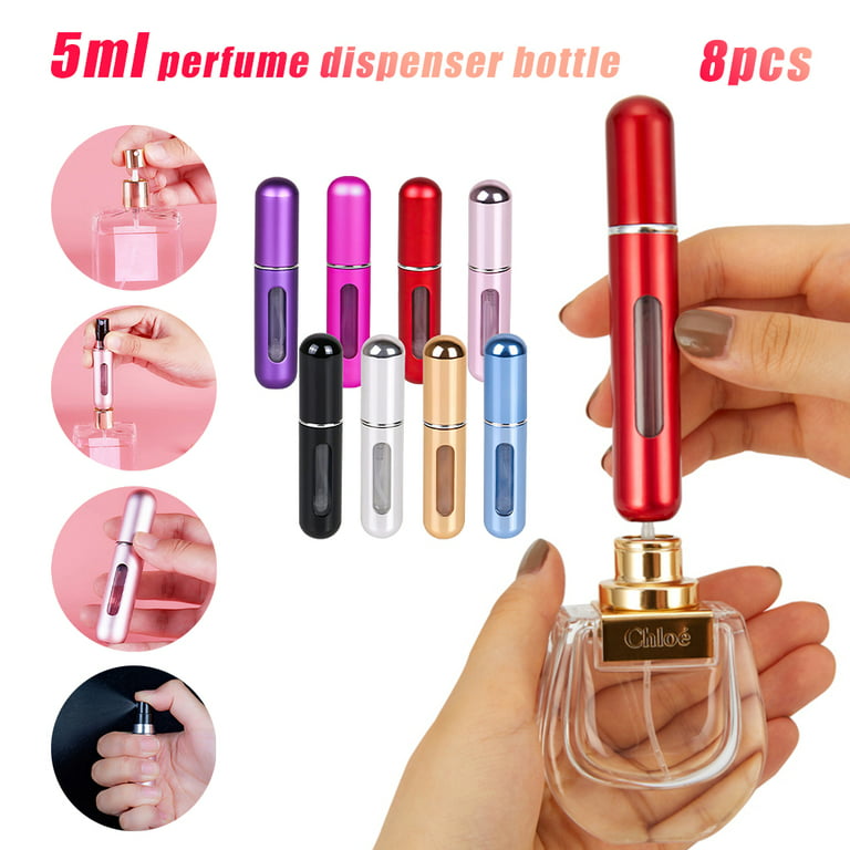 KAYZON Travel Mini Perfume Refillable Atomizer Container, Portable Perfume Scent Pump Case Fragrance Empty Spray Bottle for Traveling and Outgoing (