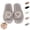 Gray, variant on Mfakffe House Slippers for Women Bedroom Fluffy Open Toe Non Slip Slippers Winter Cozy Shoes Warm Slip on Slides for Daily Wear