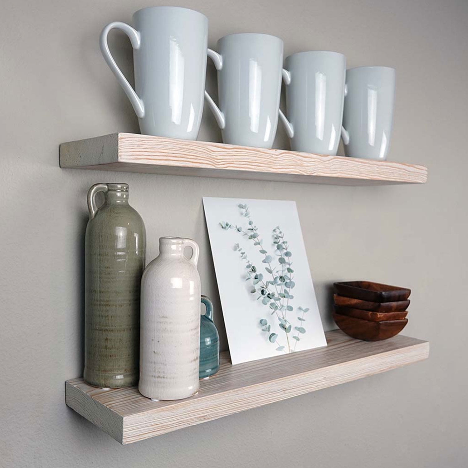  WIFESE 24x4x1 in Wall Shelves Hanging Bookshelf