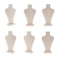 thumbnail image 1 of 6pcs Unpainted Wooden Necklace Display Chain Jewelry Holder Store Countertop jinwen estante de exhibición de la joyería, 1 of 8