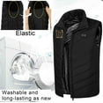 thumbnail image 3 of Heated Vest for Unisex Men Women Heated Gilet USB Charging Electric Heated Body Warmer with 3 Adjustable Temperature Black XXXL, 3 of 5