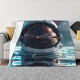 thumbnail image 1 of Fotbe Astronaut Helmet Reflections Manta de Franela con Estampado, Manta Ultrasuave para Cama, Sofá, Auto, Hipoalergénica y Antibolitas-50"x40", 1 of 6