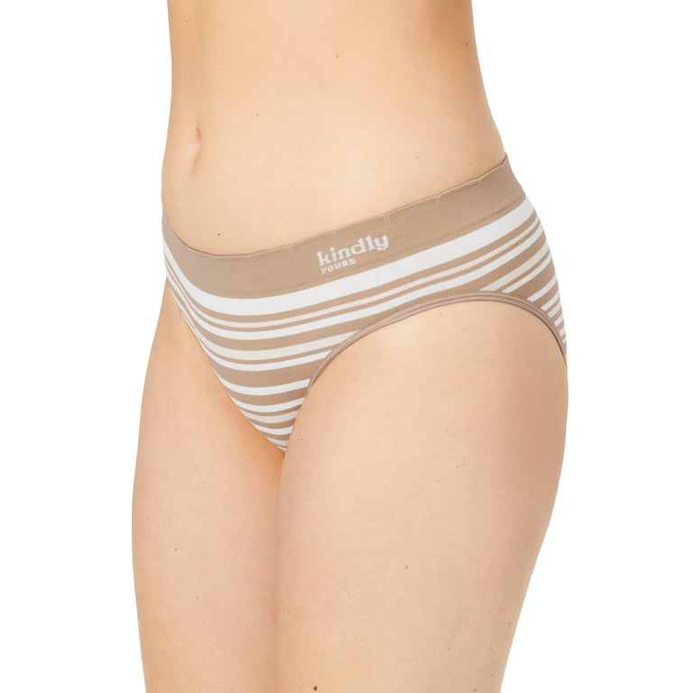 Kindly Yours Women's Seamless Bikini Underwear, 3-Pack, Sizes XS to XXXL 