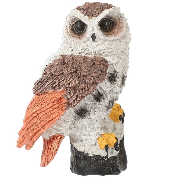 OUNONA FRCOLOR 1 Set Decorative Owl Statue Owl Ornament Simulation Owl Garden Animal Adornment