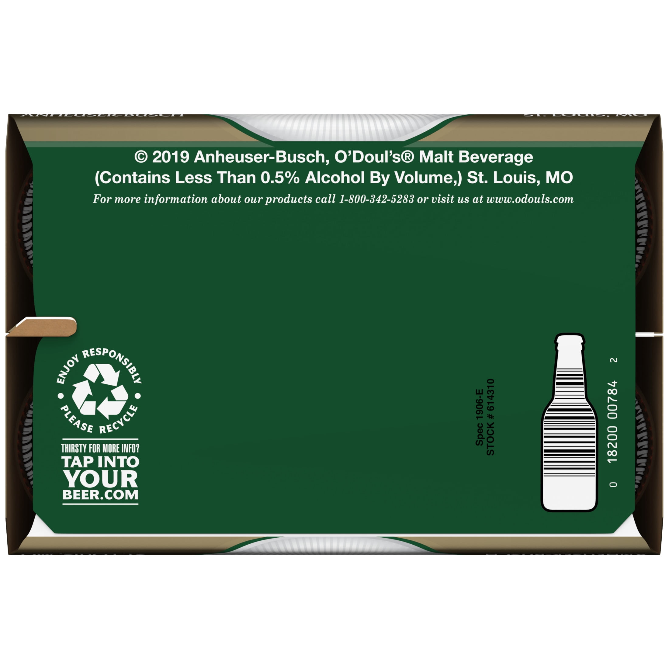 O'Doul's Premium Golden Non-Alcoholic Brew, 6 pack 12 fl. oz. Glass Bottles, 0.5% ABV