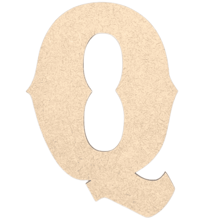 Unfinished Wood, 4-in, 1/8-in Thick, Letter