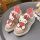 thumbnail image 4 of Sanrios Hellokittys Cinnamoroll My Melody Kuromi zapatillas para niños zapatillas luminosas de dibujos animados zapatos planos casuales zapatos versátiles de caña alta, 4 of 5
