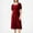 (Fashion 41)Wine, variant on Women's Solid Color Square Collar Short Sleeve Slim Long Dress Spring and Summer Casual and Comfortable Maxi Dress