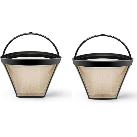 2 packs Coffee Maker Reusable Filter - #4 Cone Style Permanent Basket Replacement Accessory for Ninja Coffee Brewers