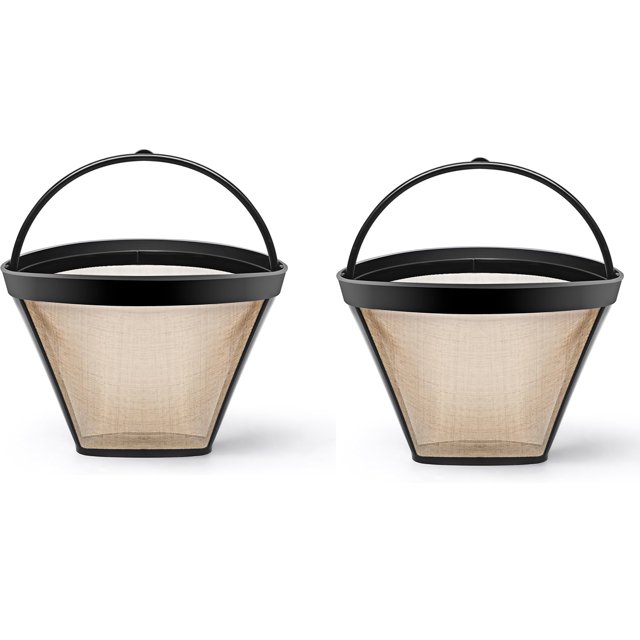 YSTIANN 2 packs Coffee Maker Reusable Filter - #4 Cone Style Permanent Basket Replacement Accessory for Ninja Coffee Brewers WJ94-2858