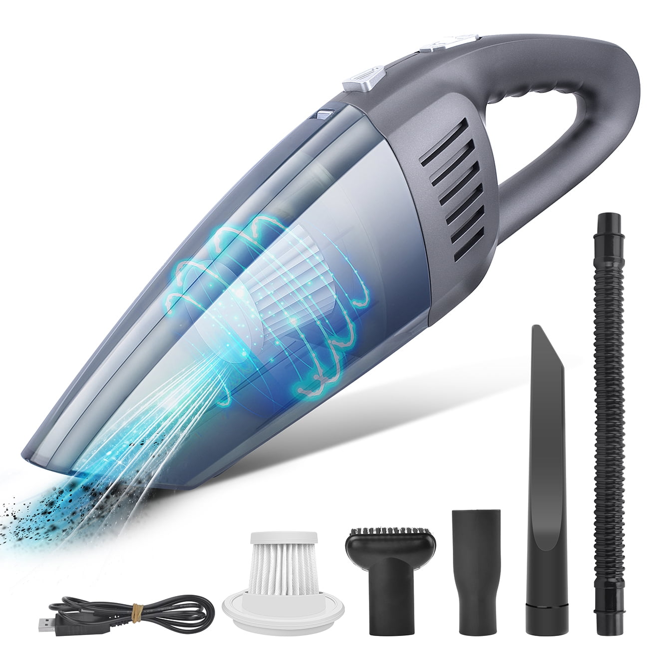 Besunny Cordless Hand Vacuum Cleaner, 8KPA Wet Dry Handheld Vacuum