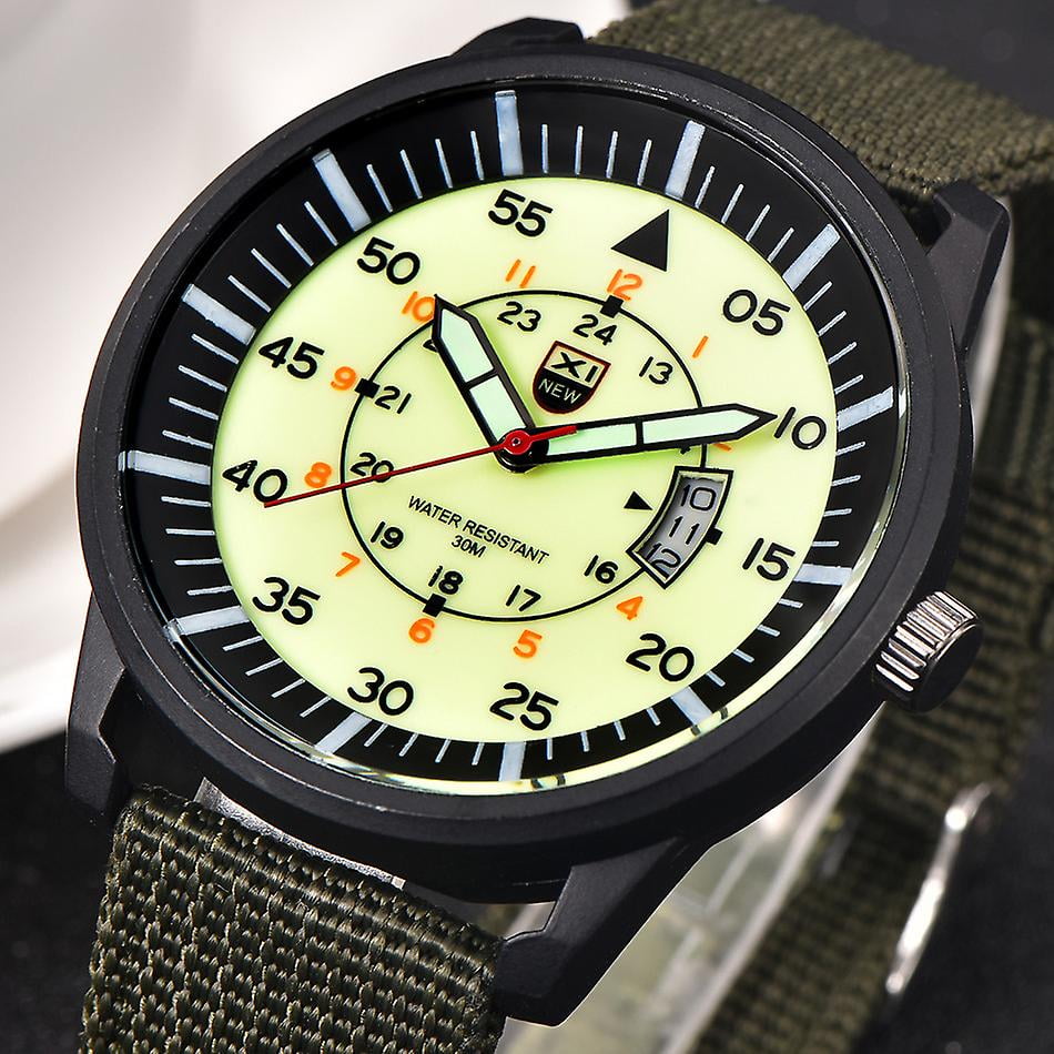 Military Mens Quartz Army Watch Black Dial Date Luxury Sport Wrist Watch