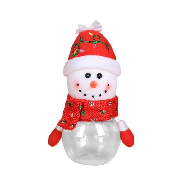 Christmas Candy Jars, Santa Elk Snowman Ornament Candy Cookie Jar Containers Candy Storage Dish Home Decor Container Favor Gift Box Bottle for Children, Xmas Holiday Party Supply
