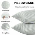 thumbnail image 5 of Throw Pillow Covers 20x20 Inch Set of 2, Abstract Stripes, Waterproof Outdoor Pillow Covers, Blue White Modern Geometric Art Decorative Cushion Pillowcases for Couch, Sofa, Bed, Garden, Patio, 5 of 9