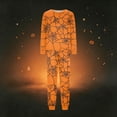 thumbnail image 5 of Matching Family Halloween PJs Pajamas Set, Cute Pumpkin Ghost Long Sleeve Loungewear Sleepwear Outfits for Family Movie Night, 5 of 5