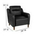 thumbnail image 6 of Flash Furniture Upholstered Bustle Back Arm Chair in Black LeatherSoft, 6 of 12