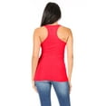thumbnail image 4 of Women's Casual Ribbed Racerback Solid Stretch Cami Tank Top, 4 of 4